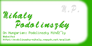 mihaly podolinszky business card